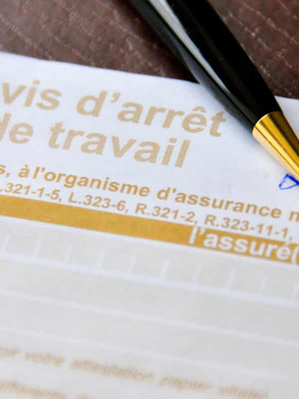 Avis d'arrêt de travail