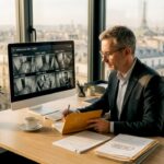 Un responsable conformité en train d’analyser les enregistrements de vidéosurveillance.