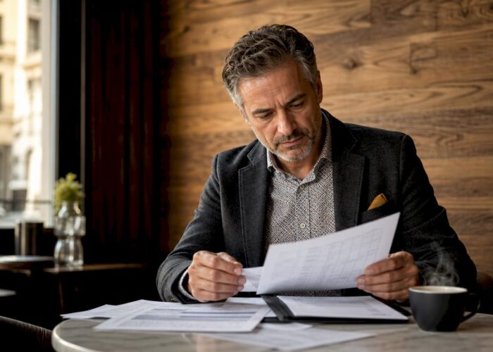 Le responsable logistique passe en revue les documents relatifs aux livraisons.