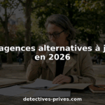 Dans son bureau, un détective privé passe en revue différents dossiers, cherchant à démêler les fils de ses enquêtes en cours.