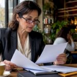 Un expert procède à l’examen de documents relatifs à la surveillance légale.