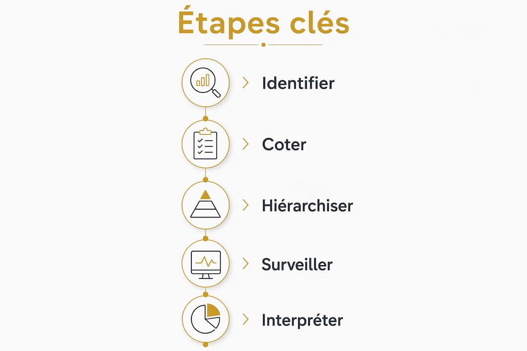 Schéma illustrant les grandes étapes d’une analyse de l’environnement