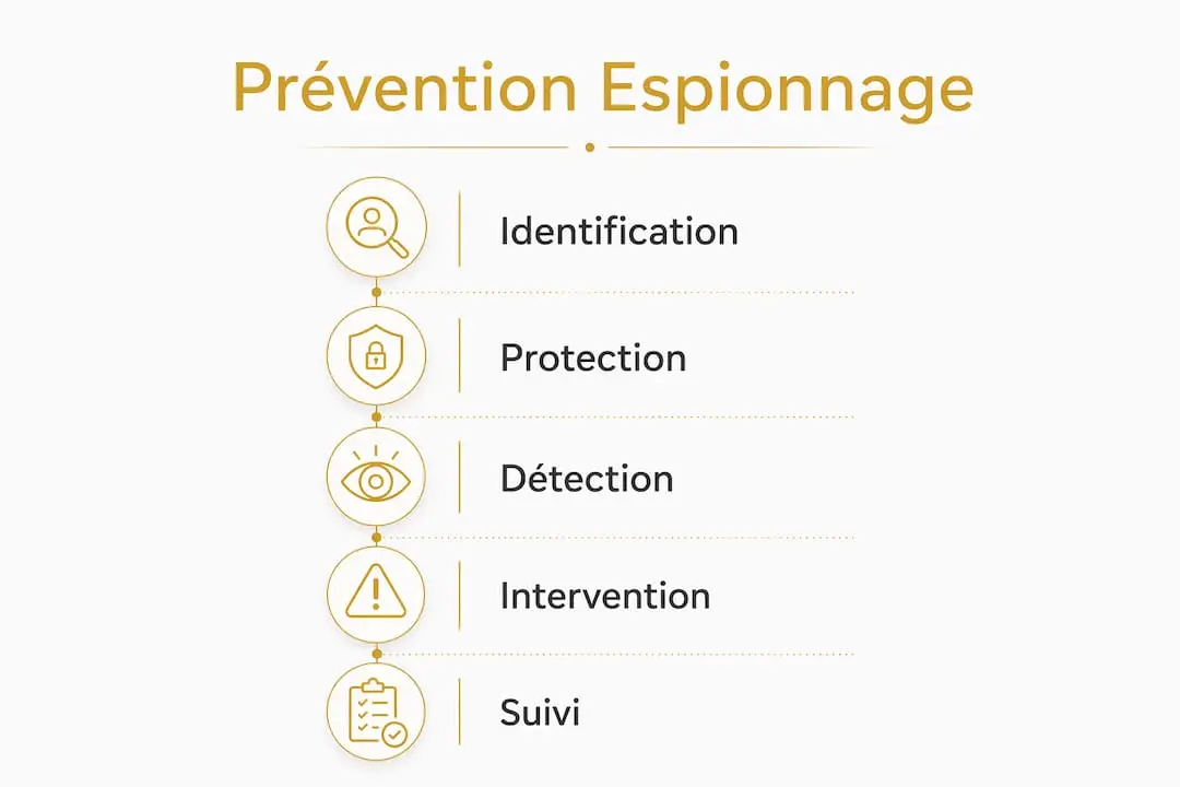 Enjeux de l'espionnage industriel : guide 2026 pour dirigeants 2 Infographie : les clés pour se prémunir contre l’espionnage industriel