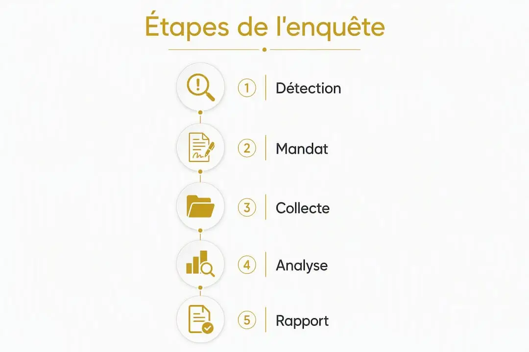 Infographie : les différentes étapes de l’enquête sur la surfacturation des fournisseurs