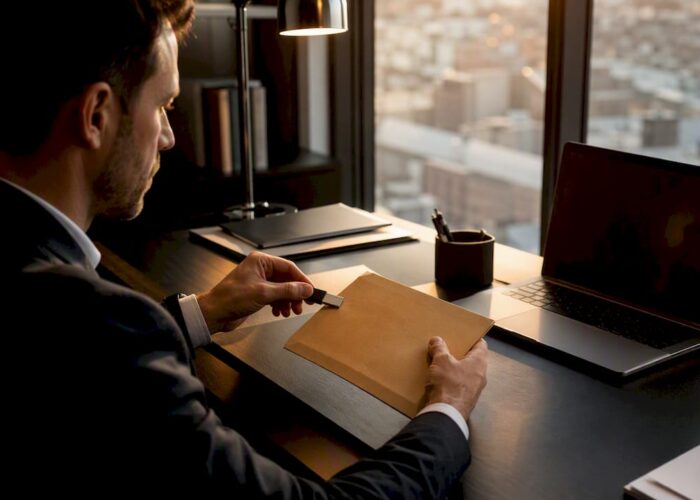 Un enquêteur examine des preuves pour vérifier l’authenticité d’un CV.