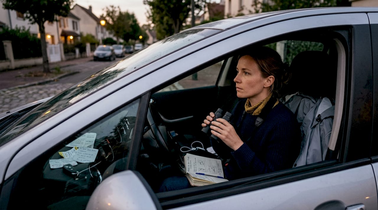 Cadre légal du détective privé en France : ce qu'il faut savoir 1 Un détective en planque observe discrètement les environs à travers ses jumelles, installé dans sa voiture.