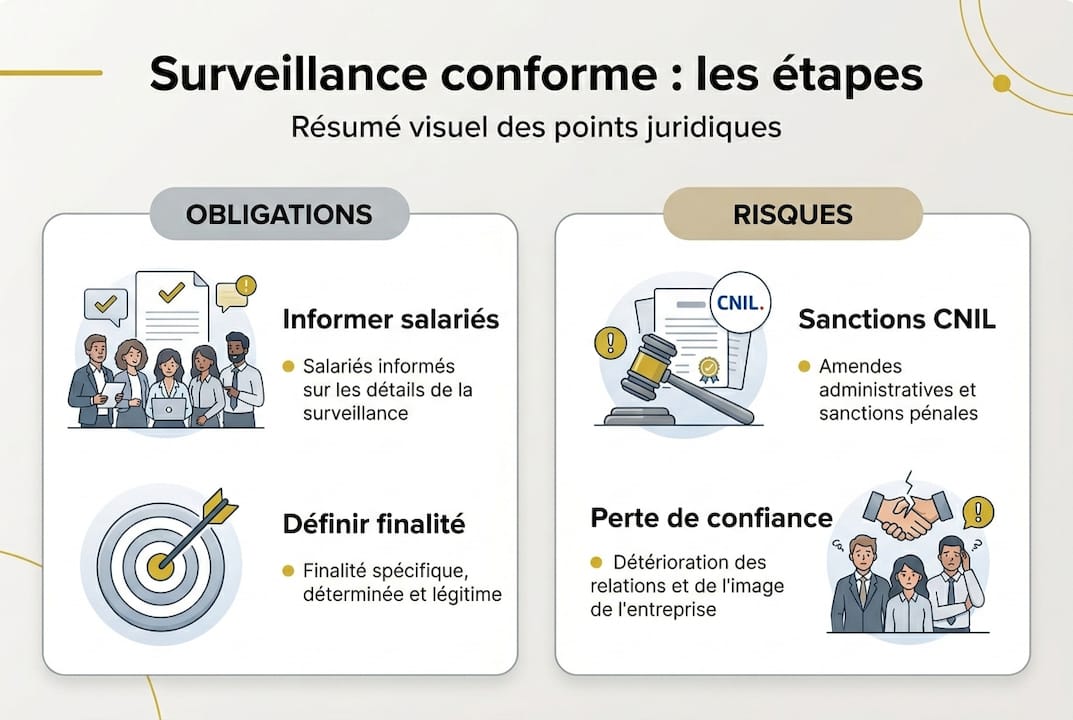 Surveillance en entreprise : étapes clés et conformité 1 Infographie : conformité réglementaire et gestion des risques en entreprise