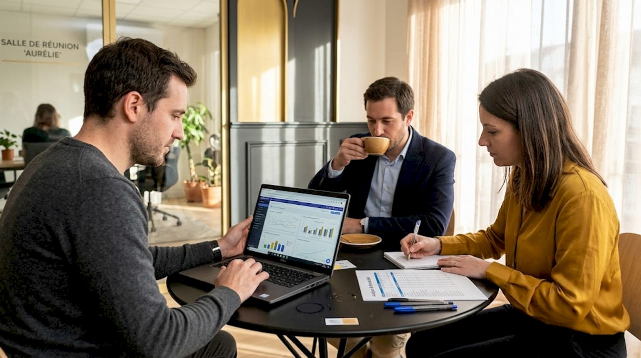 L’équipe analyse la taille de l’échantillon pour l’enquête commerciale.