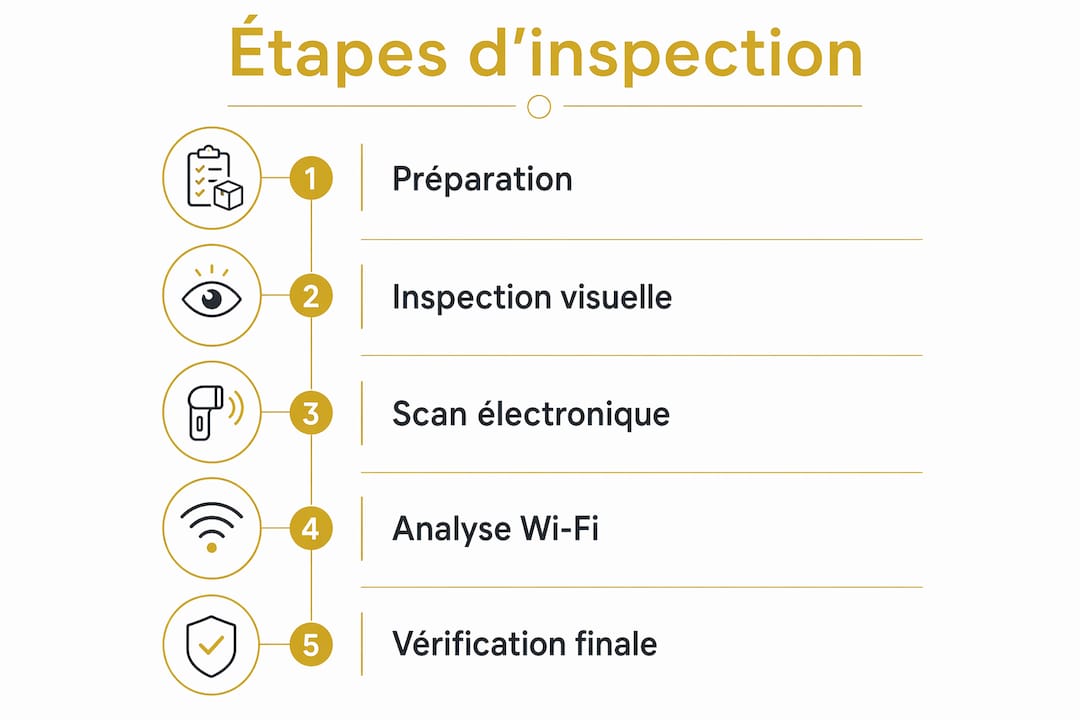 Comment inspecter sa maison : confidentialité et sécurité 2 Schéma détaillé des différentes étapes à suivre lors d’une inspection immobilière