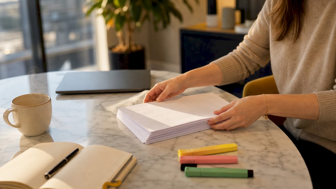 Liste des droits en enquête civile : guide 2026 1 Des mains classent et organisent des dossiers liés aux droits civiques sur une table.